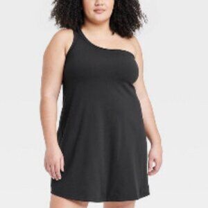 743 WOMENS 3X ASYMETRICAL BLACK DRESS BY ALL IN MOTION